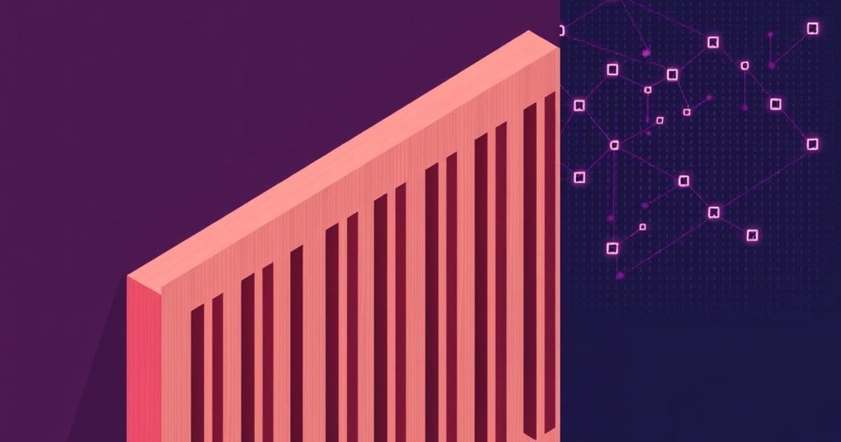 Flat isometric illustration of a pale rectangular panel cut with a single row of narrow slots of uneven width and depth, each separated by a thin fin, seen edge-on.